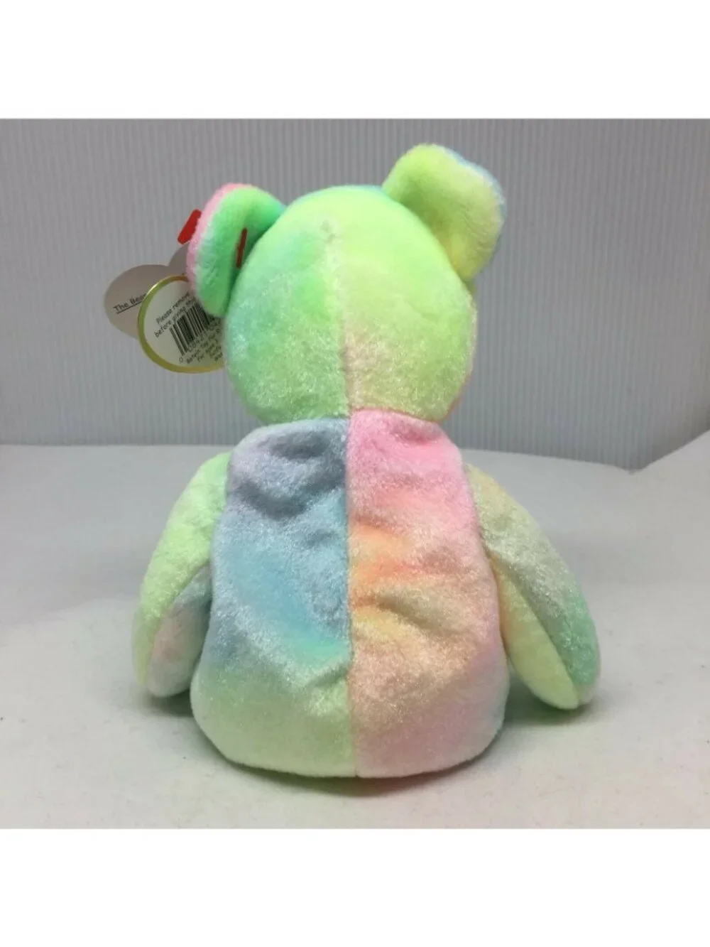 Ty Beanie Baby B.B. Bear Birthday Badge Colorful Plush Stuffed Animal W Tag 1999